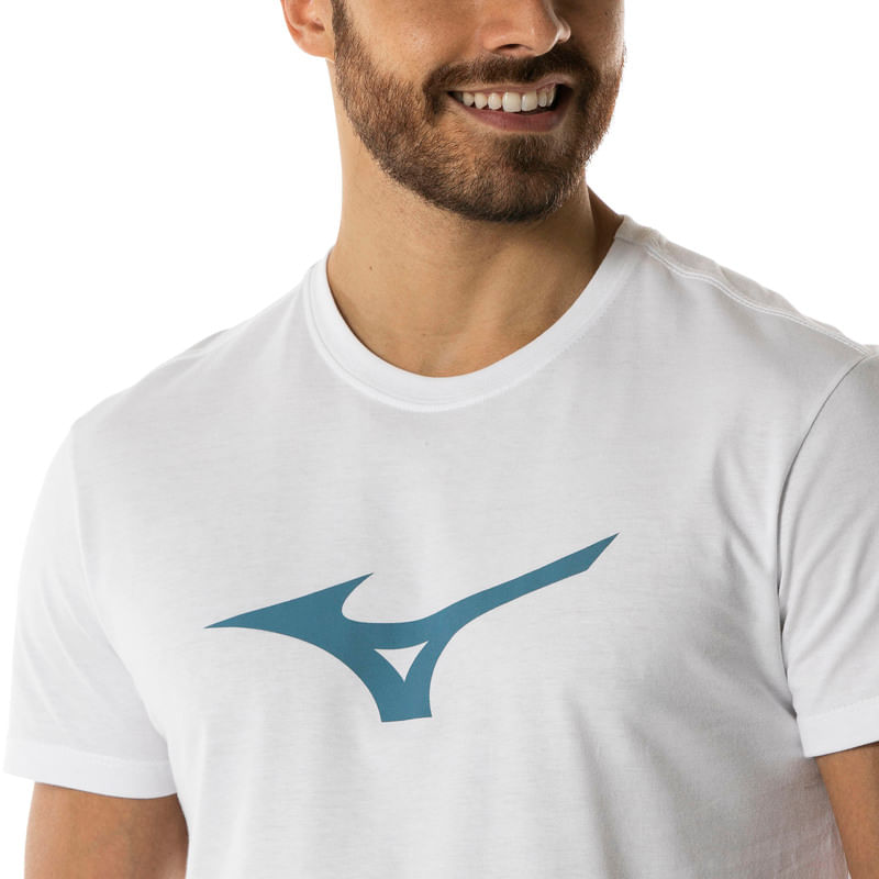 Camiseta Manga Larga Mizuno Hombre - Azul Claro, Secado Rápido Y Ligera