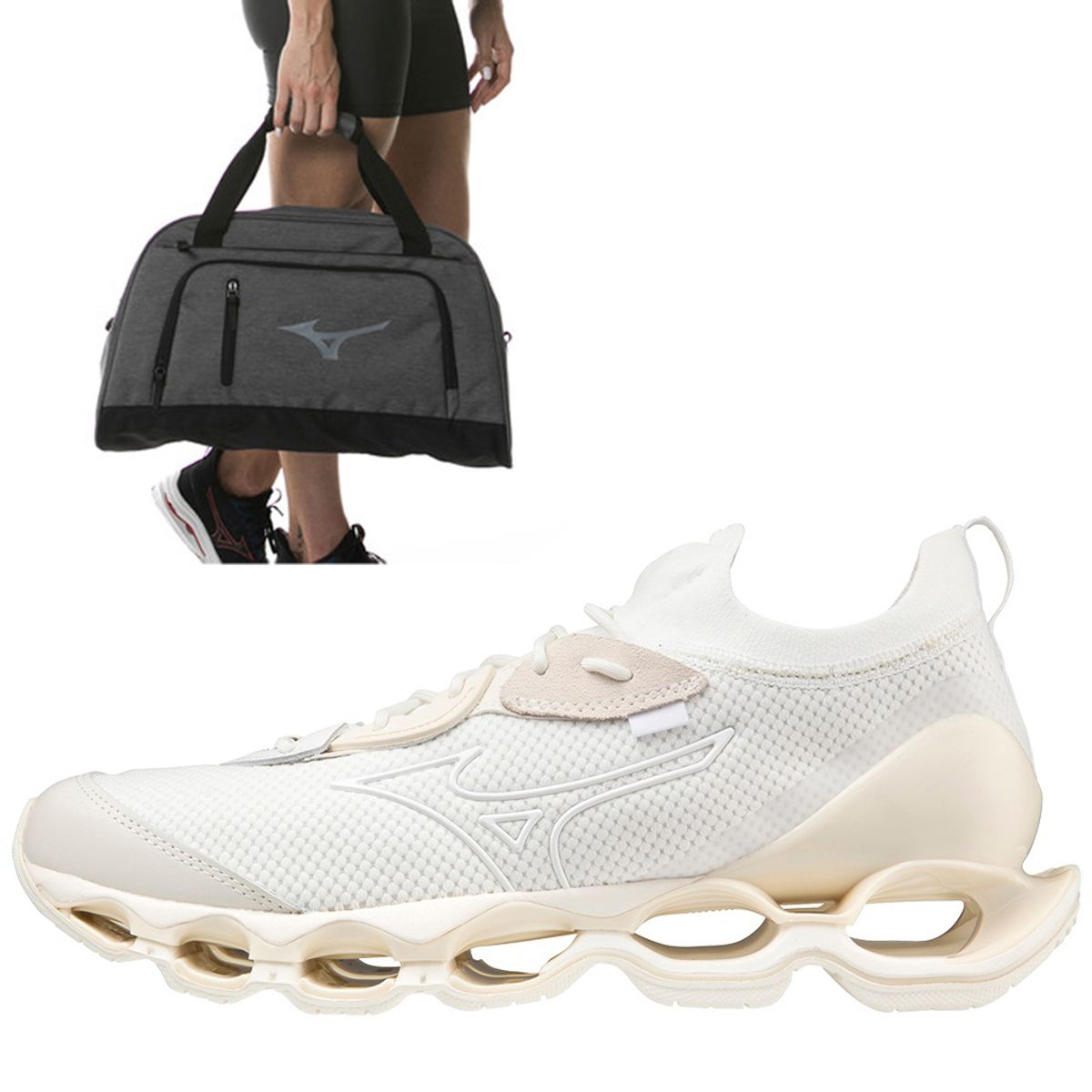 Kit Tênis Wave Prophecy Beta + Mala Unissex GYM Mizuno Menor preço em Kit Tênis Wave Prophecy Beta + Mala Unissex GYM Mizuno