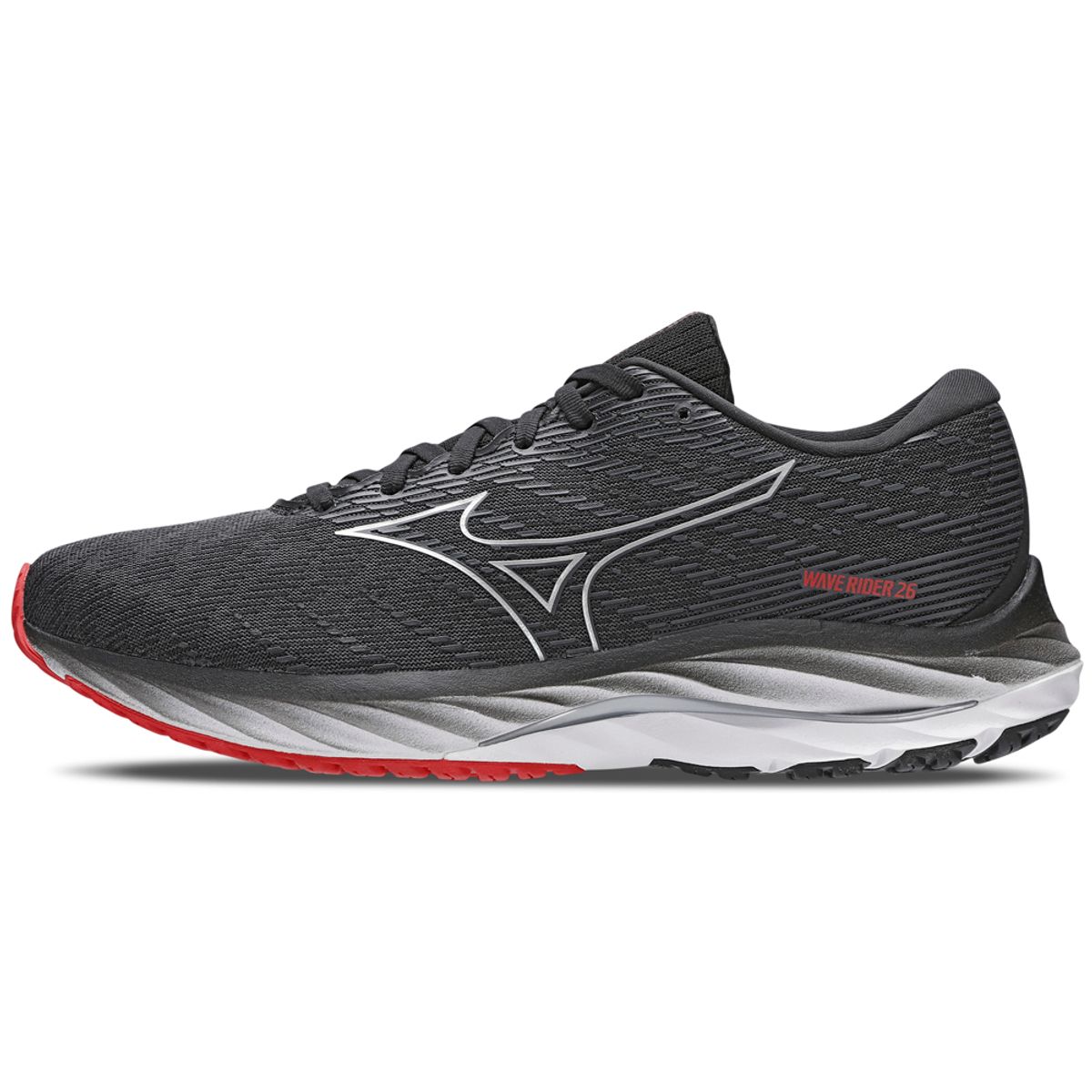 Tênis de Corrida Masculino Mizuno Wave Rider 26 41 Preto
