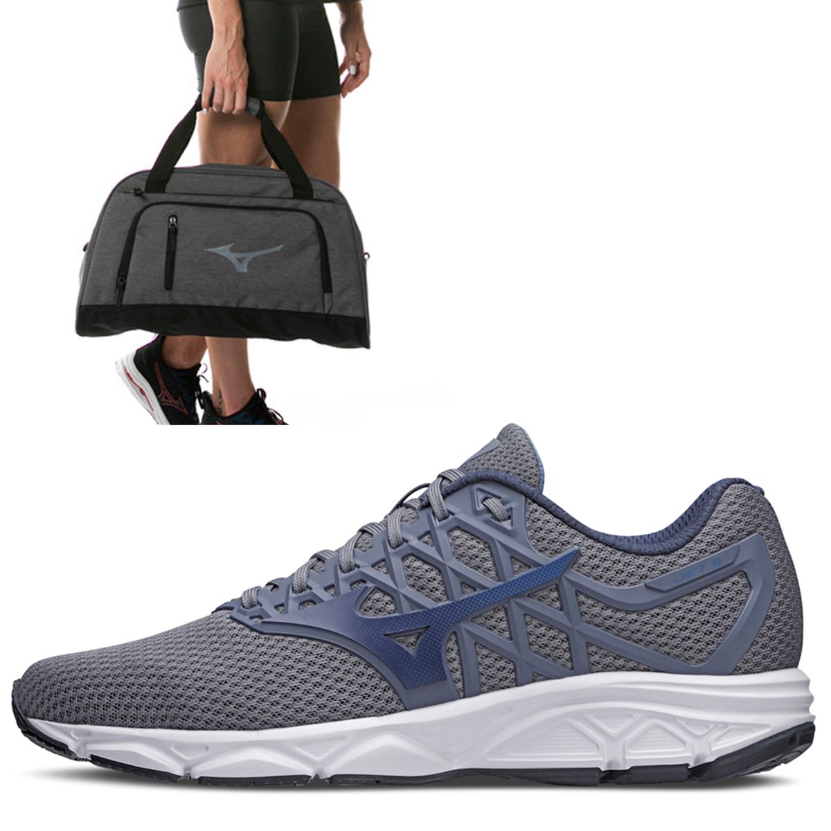Kit Tênis de Corrida Masculino Mizuno Jet 5 + Mala de Treino GYM Mizuno Menor preço em Kit Tênis de Corrida Masculino Mizuno Jet 5 + Mala de Treino GYM Mizuno