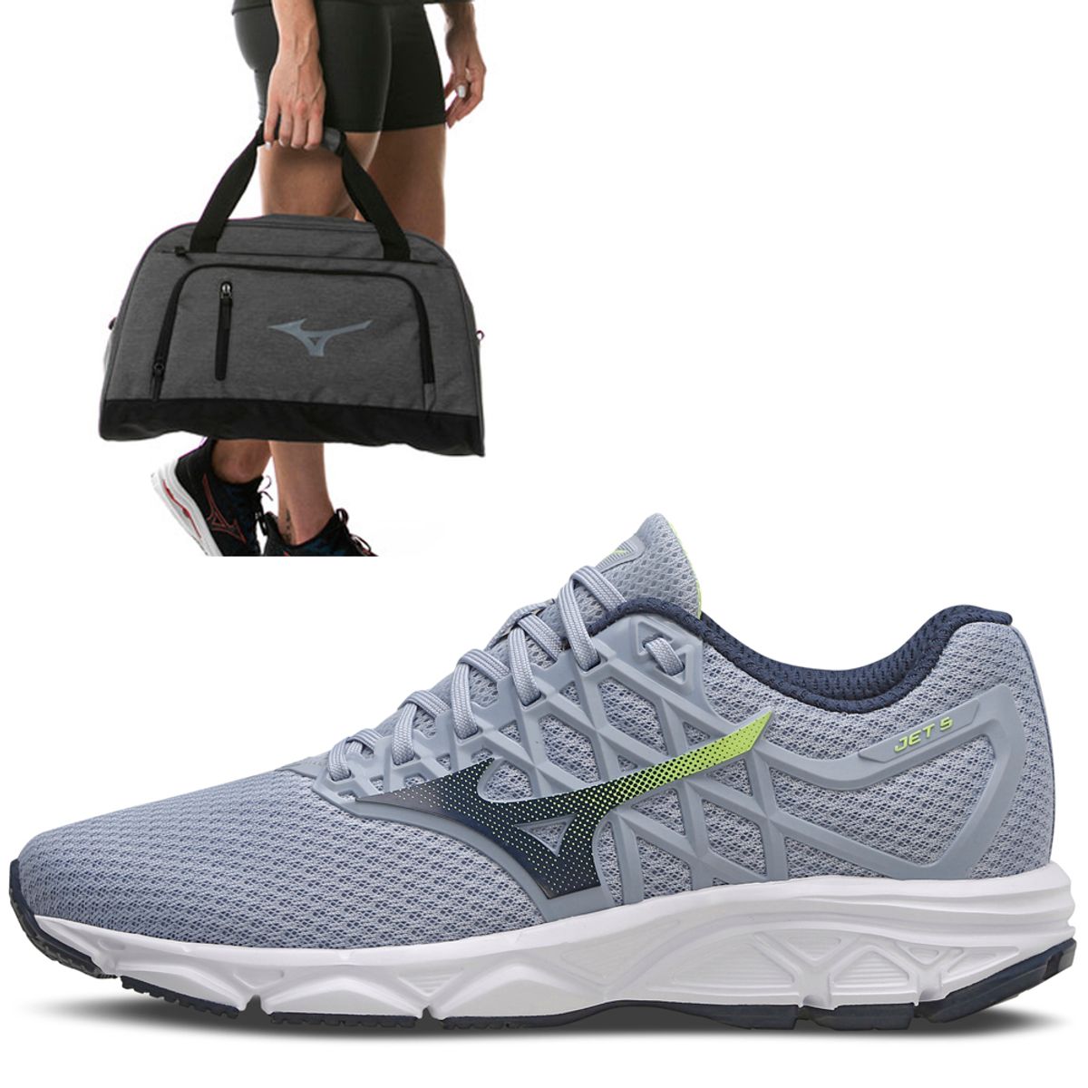 Kit Tênis de Corrida Feminino Mizuno Jet 5 + Mala de Treino GYM Mizuno Menor preço em Kit Tênis de Corrida Feminino Mizuno Jet 5 + Mala de Treino GYM Mizuno