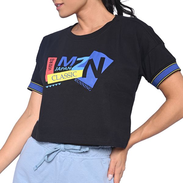 Camiseta Cropped Feminina Mizuno Tech Sneaker GG Preto