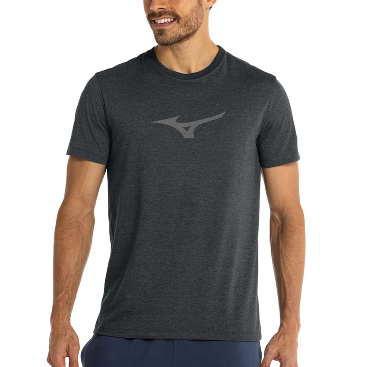 Camiseta Casual Masculina Mizuno LifeStyle P Cinza