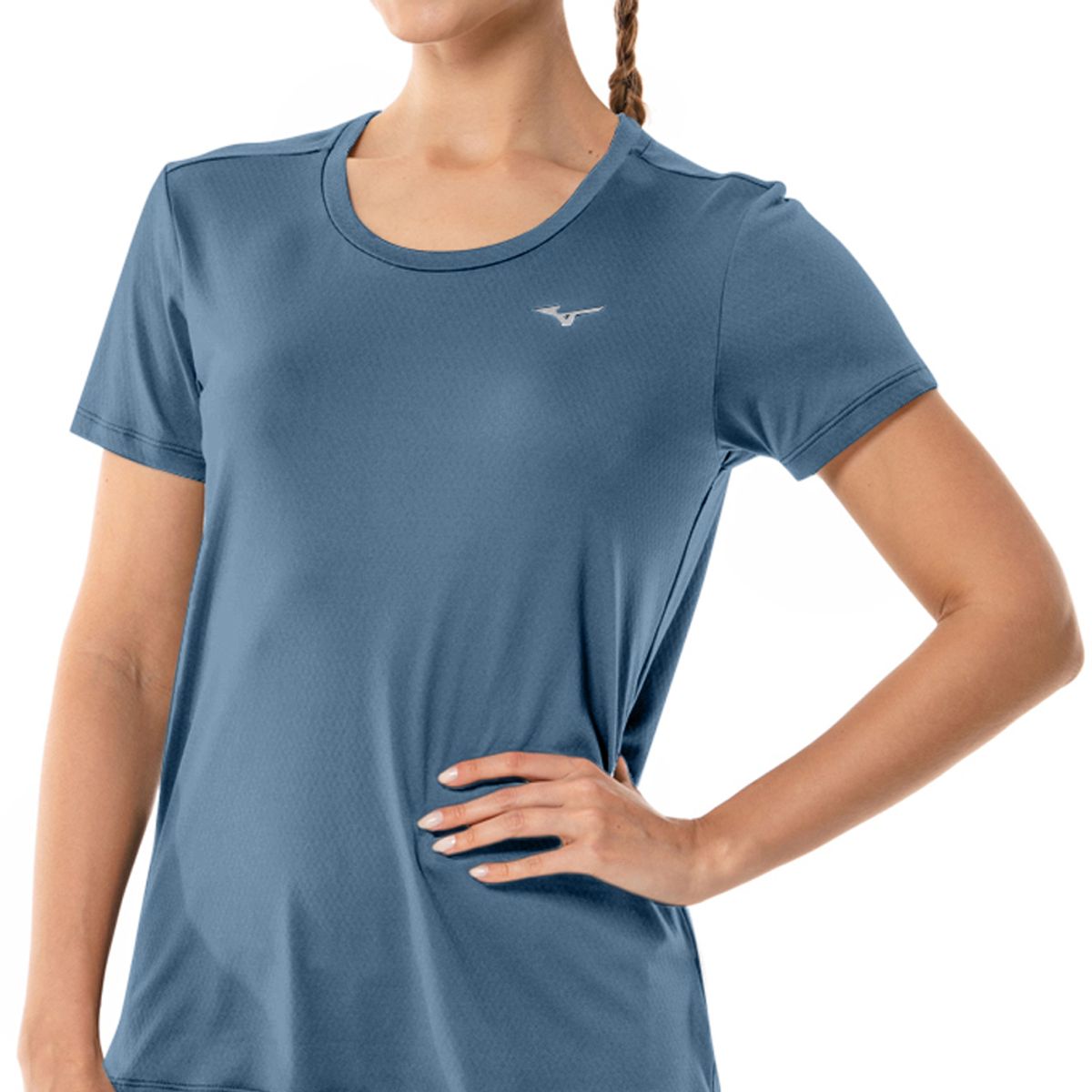 Camiseta de Treino Feminina Mizuno Energy P Azul