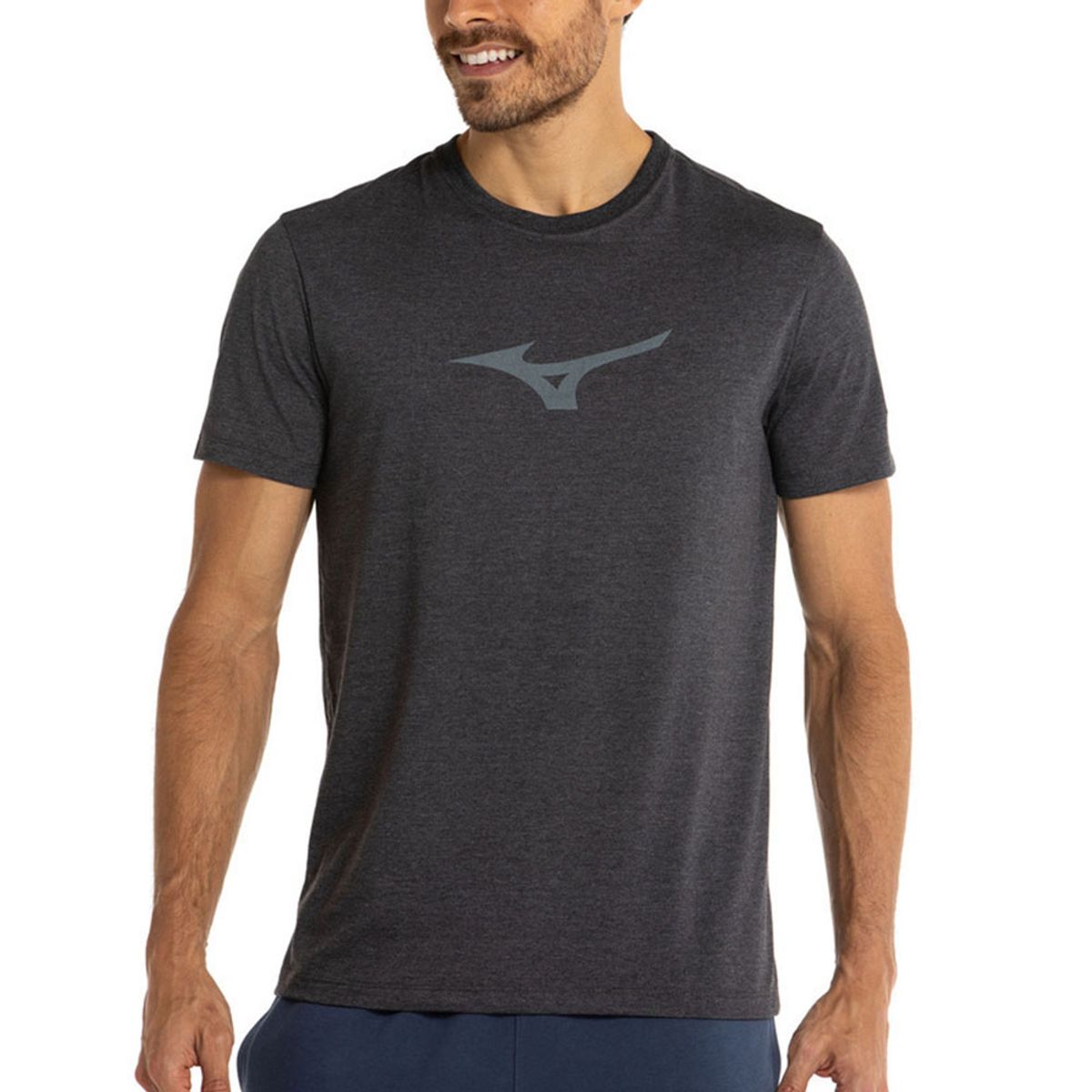 Camiseta Casual Masculina Mizuno LifeStyle P Cinza
