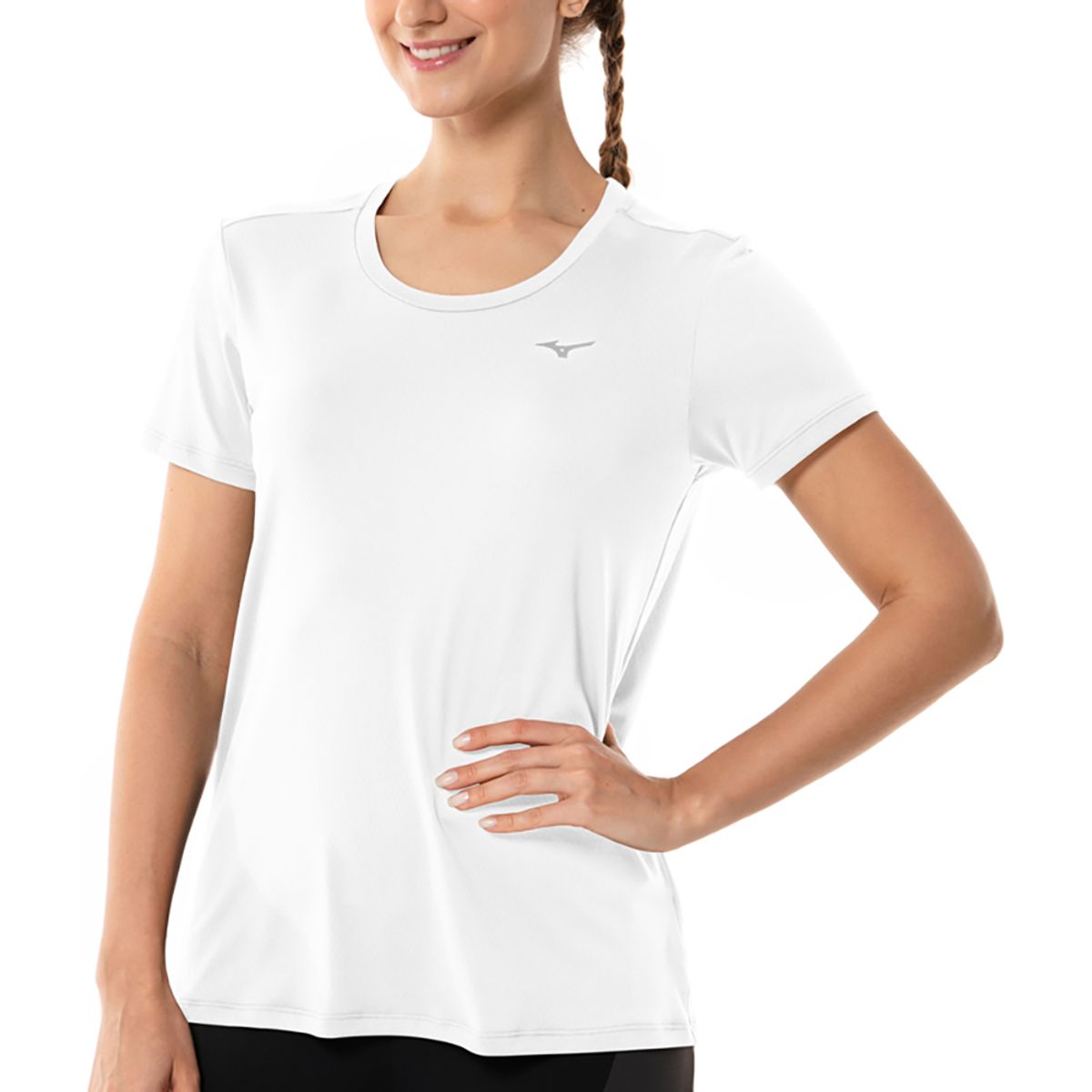 Camiseta de Treino Feminina Mizuno Energy GG Branco