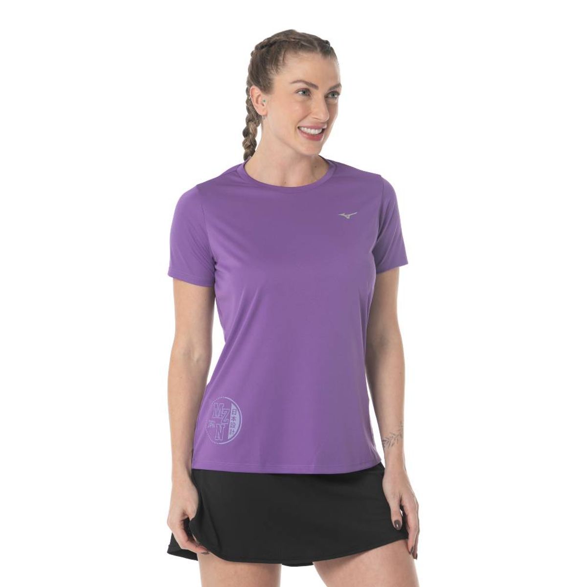 Camiseta de Treino Feminina Mizuno Energy Stamp M Roxo