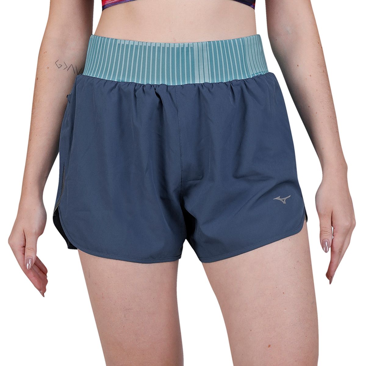 Shorts de Corrida Feminino Mizuno High M Azul
