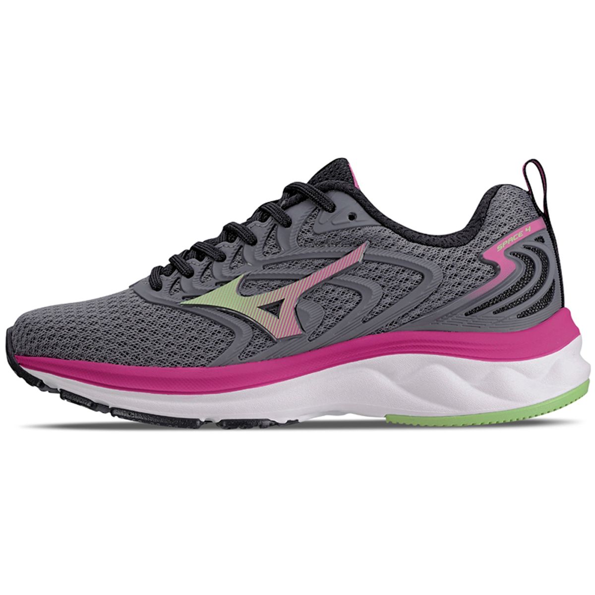 Tênis Casual Mizuno Space 4 Infantil 34 Cinza