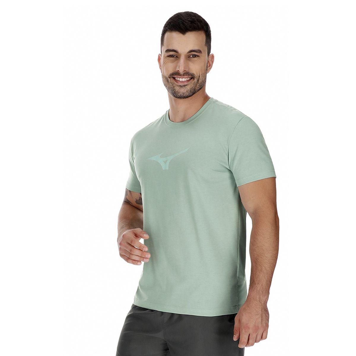 Camiseta Casual Masculina Mizuno LifeStyle P Verde
