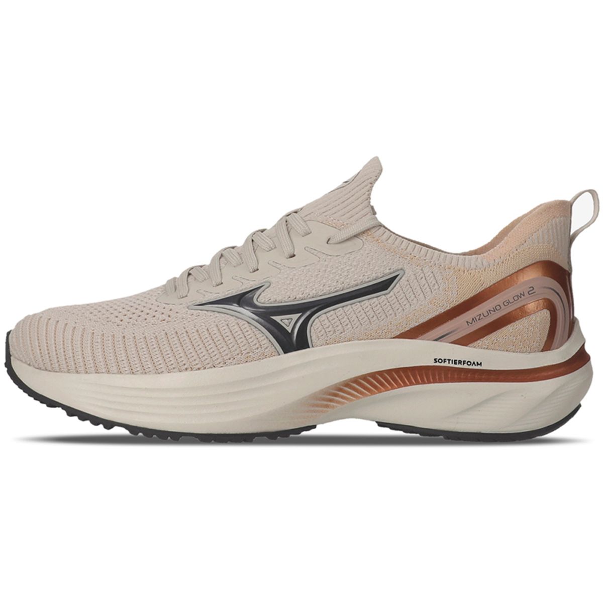 Tênis de Corrida Mizuno Glow 2 38 Bege
