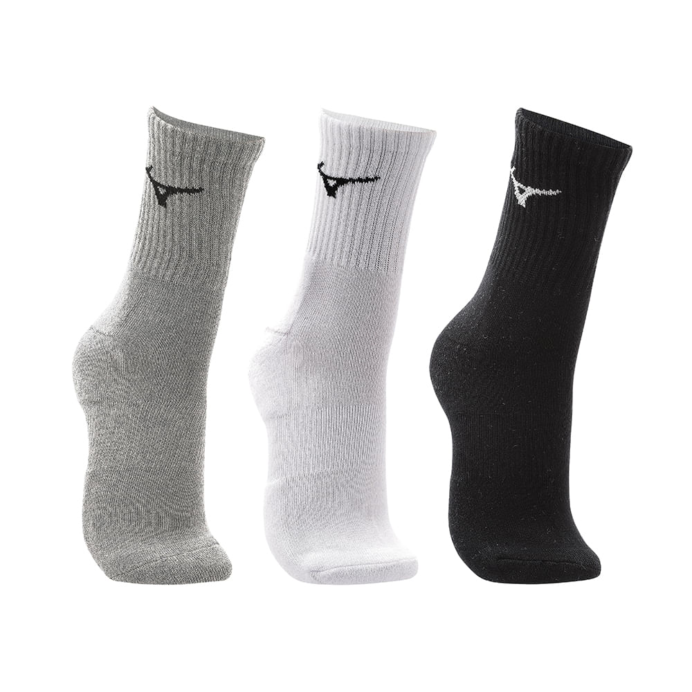 Kit Meia Cano Médio Mizuno Prime tam. 39-44 - Pacote com 3 pares