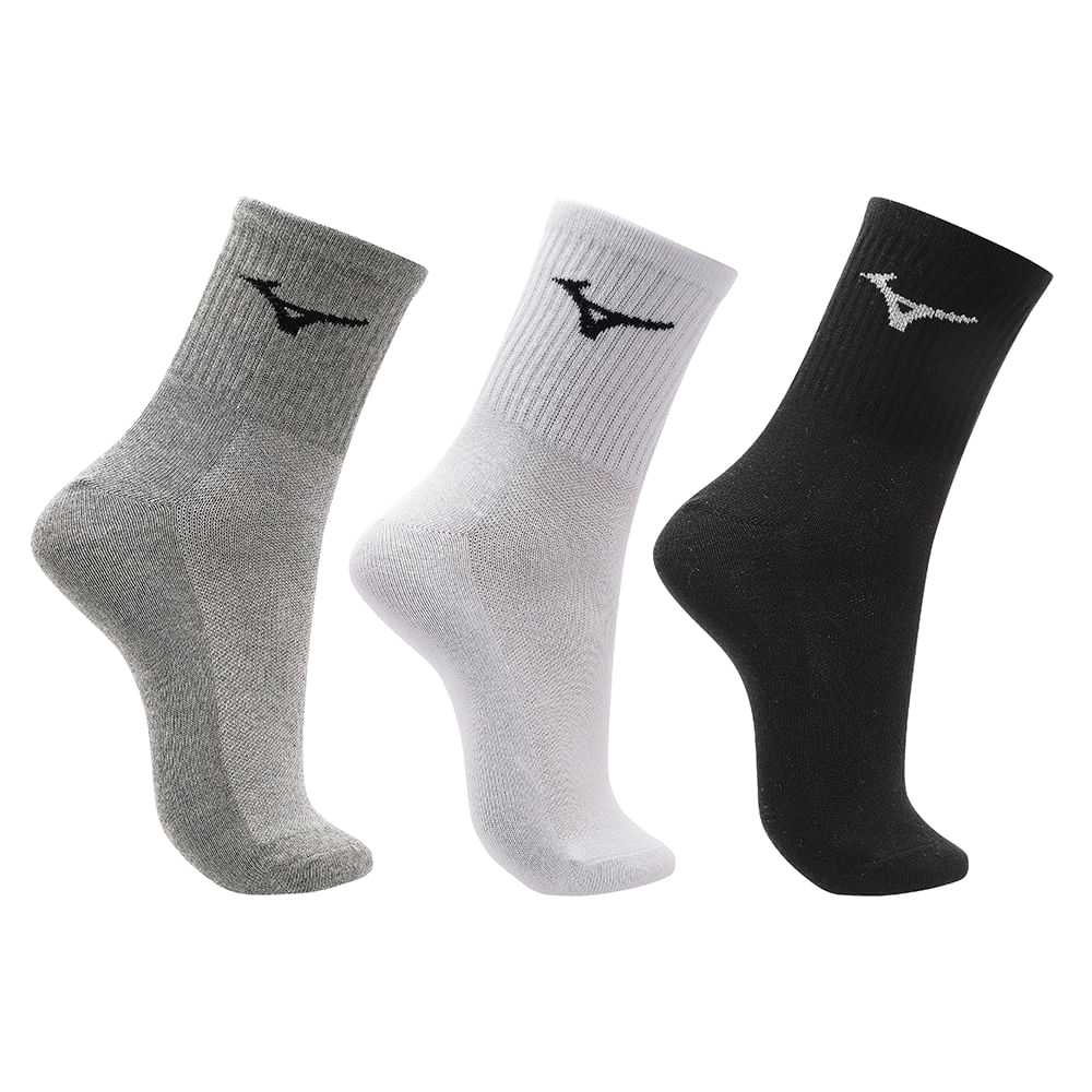 Kit Meia Cano Médio Mizuno Basic tam. 39-44 - Pacote com 3 pares