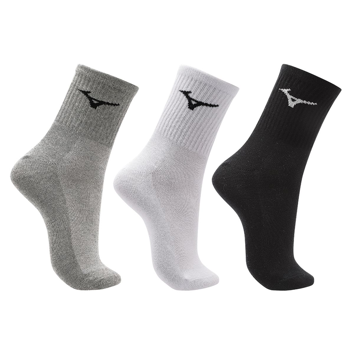 Meia Cano Médio Mizuno Basic Tam. 39-44 Pacote Com 3 Pares 39-44 Multicolor