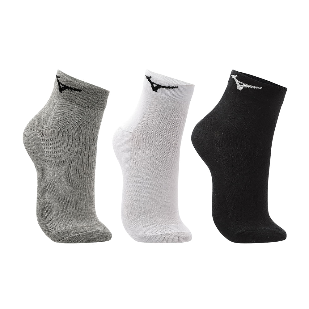 Kit Meia Cano Curto Mizuno Prime tam. 39-44 - Pacote com 3 pares