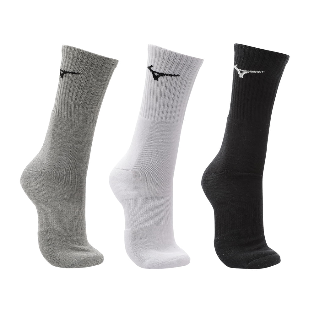 Kit Meia Cano Alto Mizuno Prime tam. 39-44 - Pacote com 3 pares