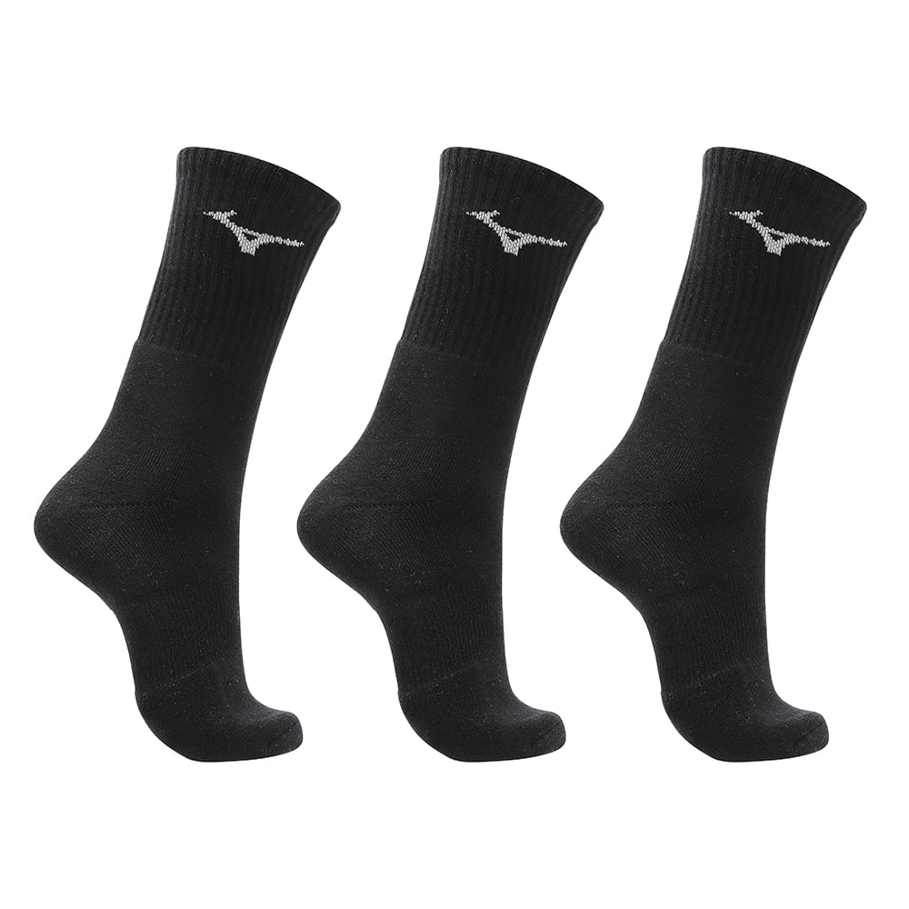 Kit Meia Cano Alto Mizuno Prime tam. 39-44 - Pacote com 3 pares