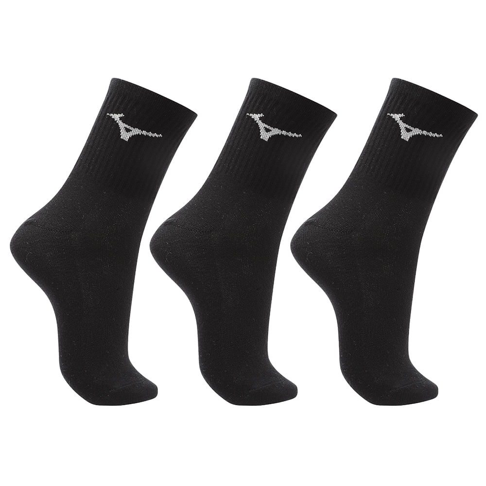 Kit Meia Cano Médio Mizuno Basic tam. 39-44 - Pacote com 3 pares