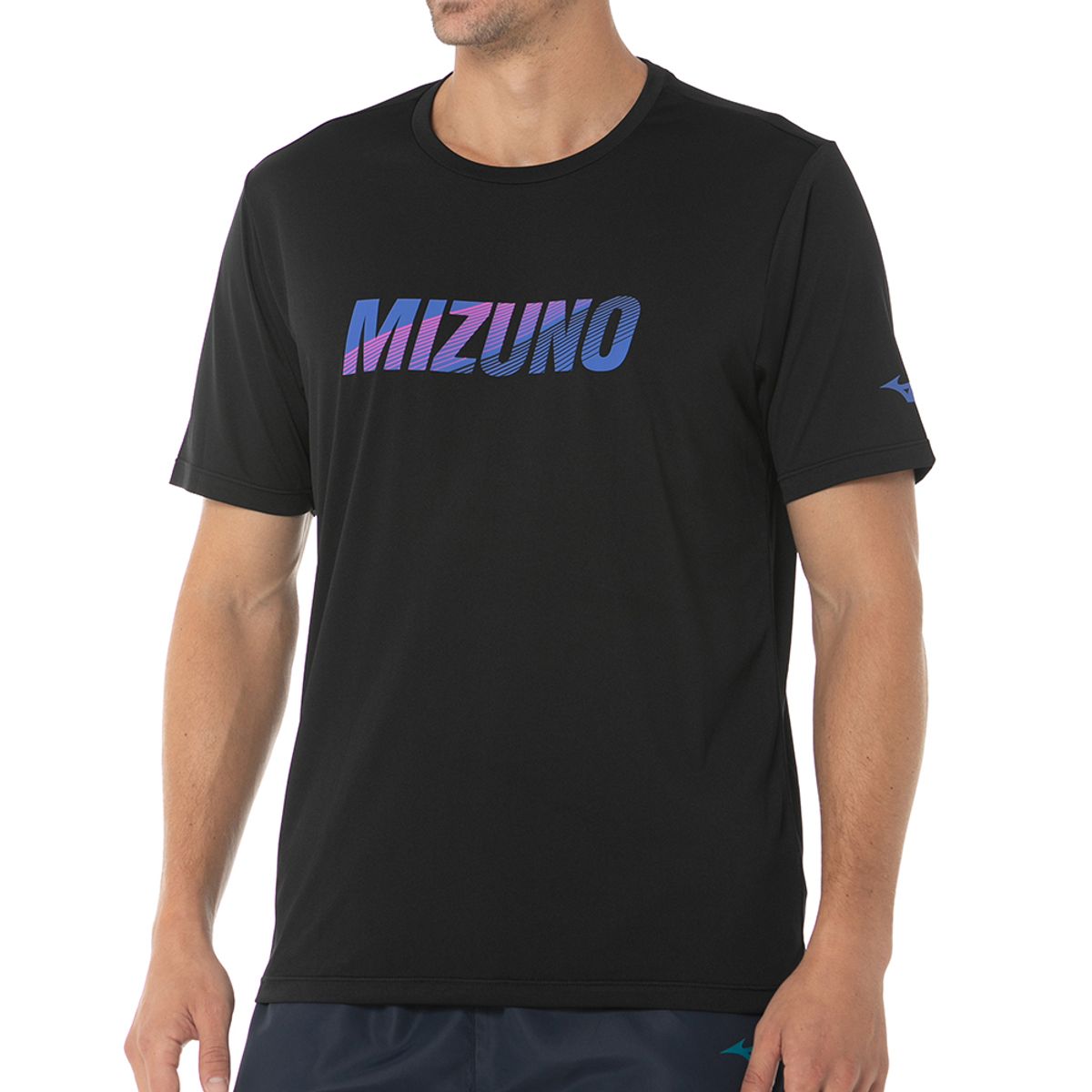 Camiseta Casual Masculina Mizuno Stamp P Preto