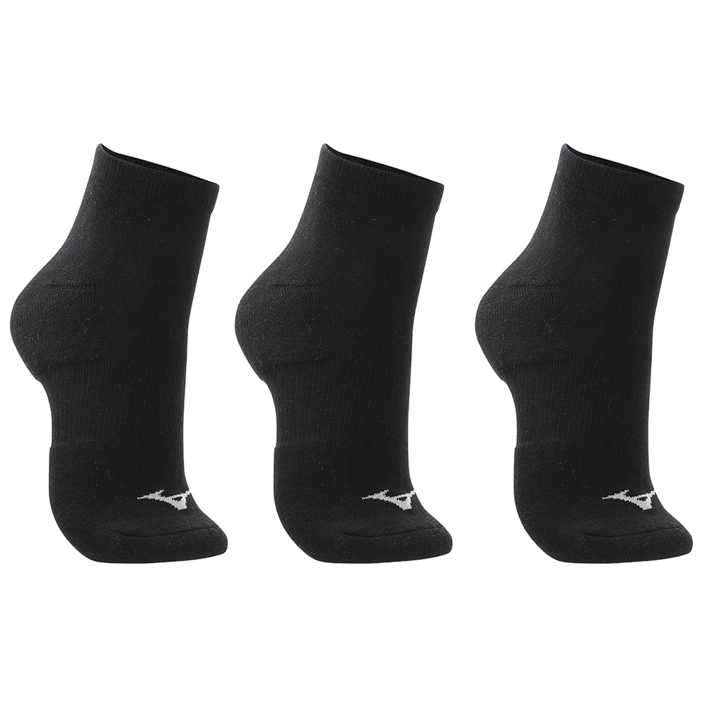 Kit Meia Cano Curto Mizuno Prime tam. 39-44 - Pacote com 3 pares