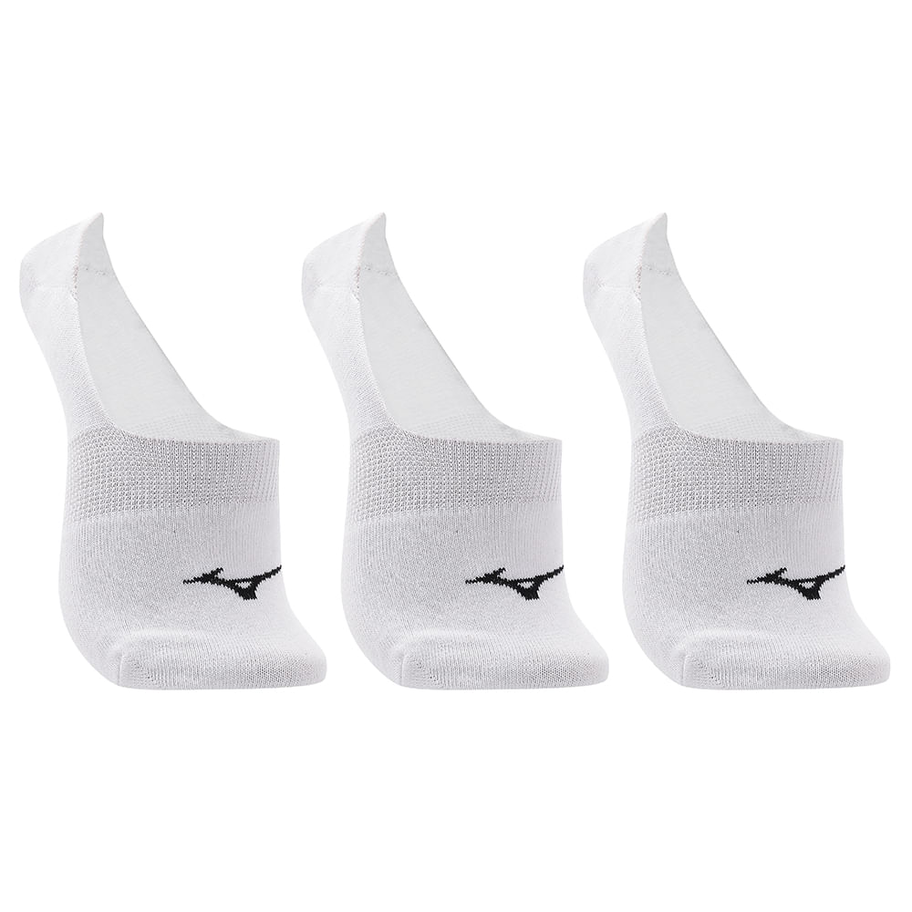 Kit Meia Cano Invisível Mizuno Basic tam. 33-38 - Pacote com 3 pares