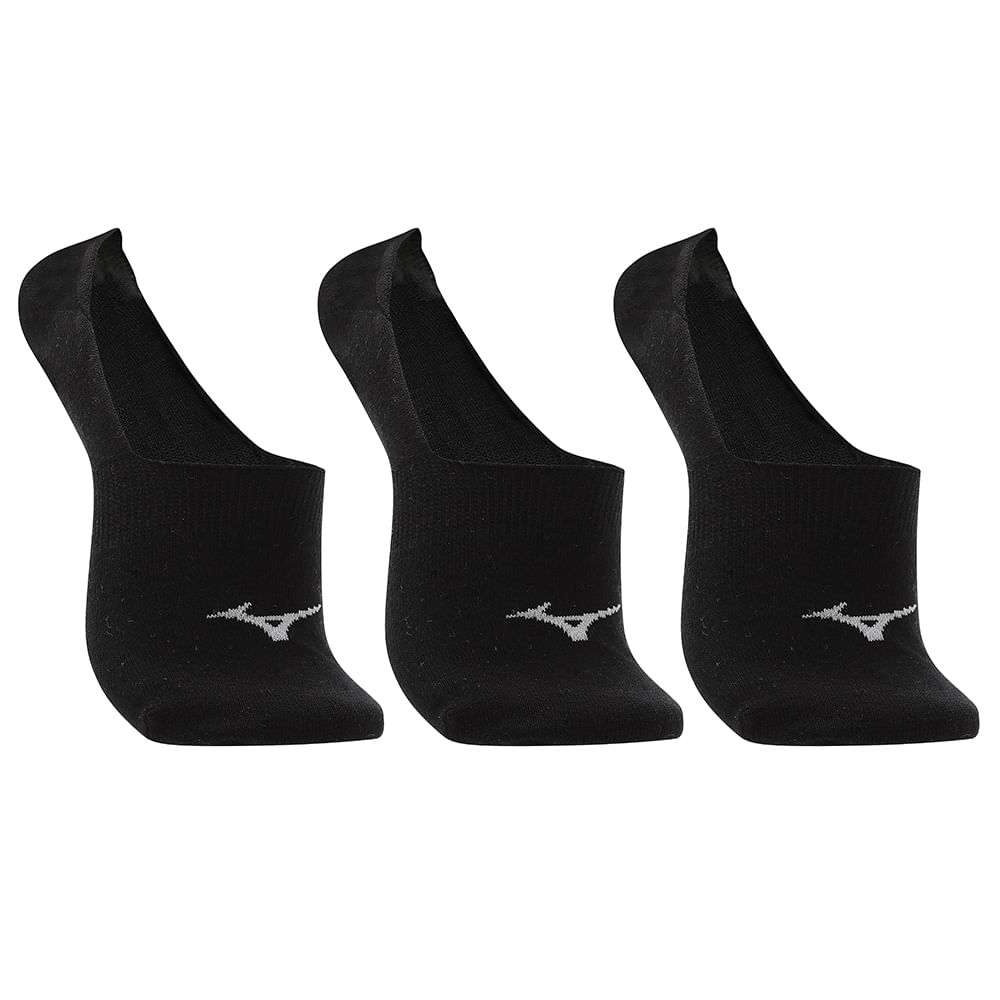 Kit Meia Cano Invisível Mizuno Basic tam. 39-44 - Pacote com 3 pares