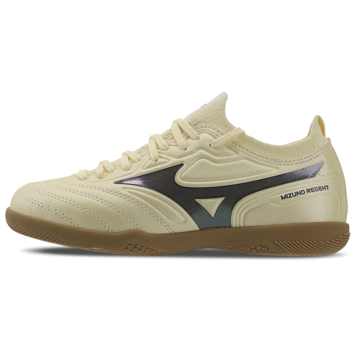 Chuteira Futsal Mizuno Regent IN Infantil 34 Bege