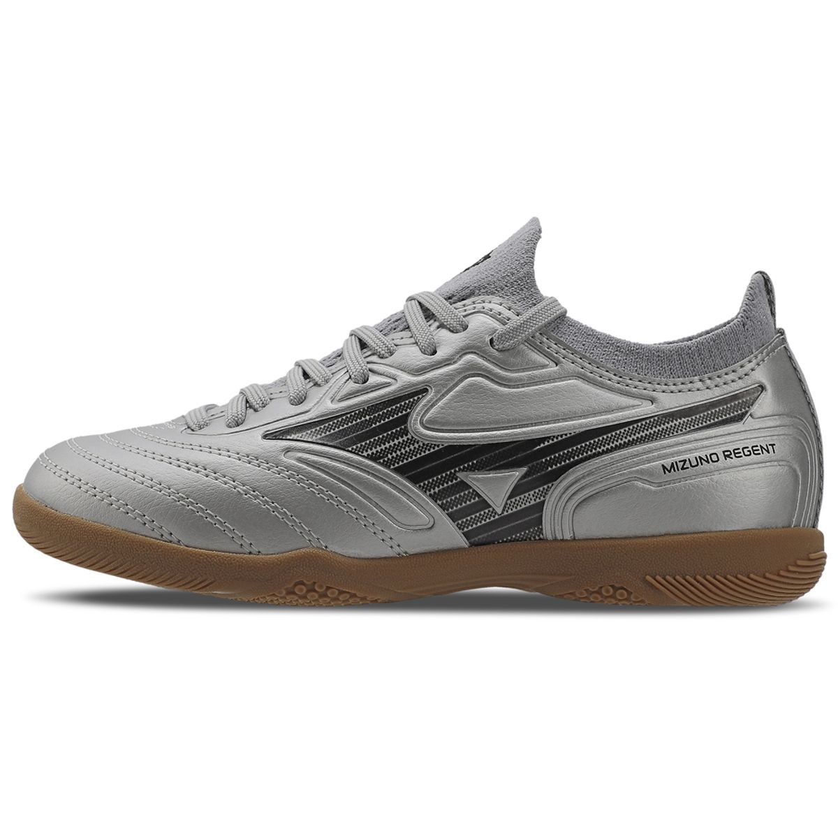 Chuteira Futsal Mizuno Regent IN Junior 33 Prata