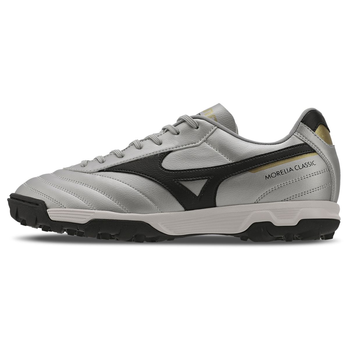 Chuteira Society Mizuno Morelia Classic AS 42 Prata