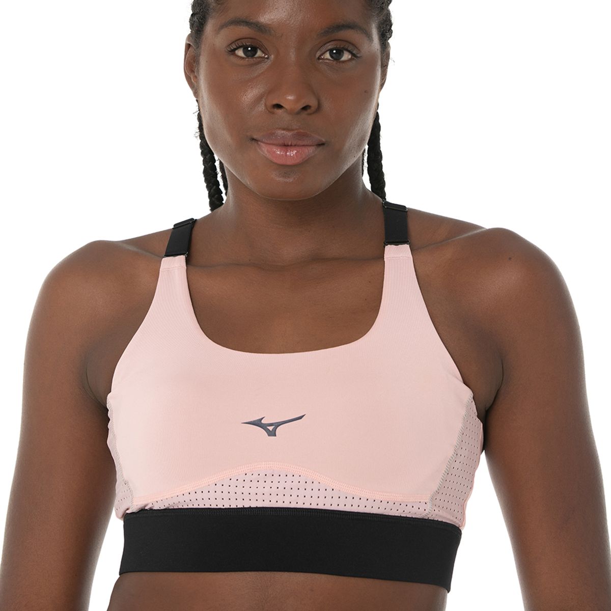 Top de Corrida Feminino Mizuno High GG Rosa