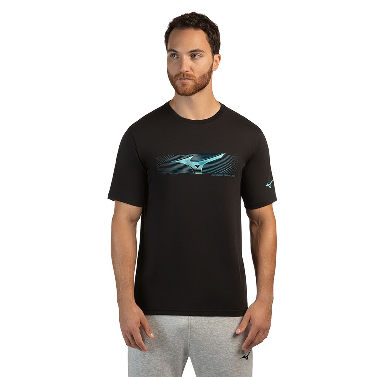 Camiseta Casual Masculina Mizuno Stamp G Preto