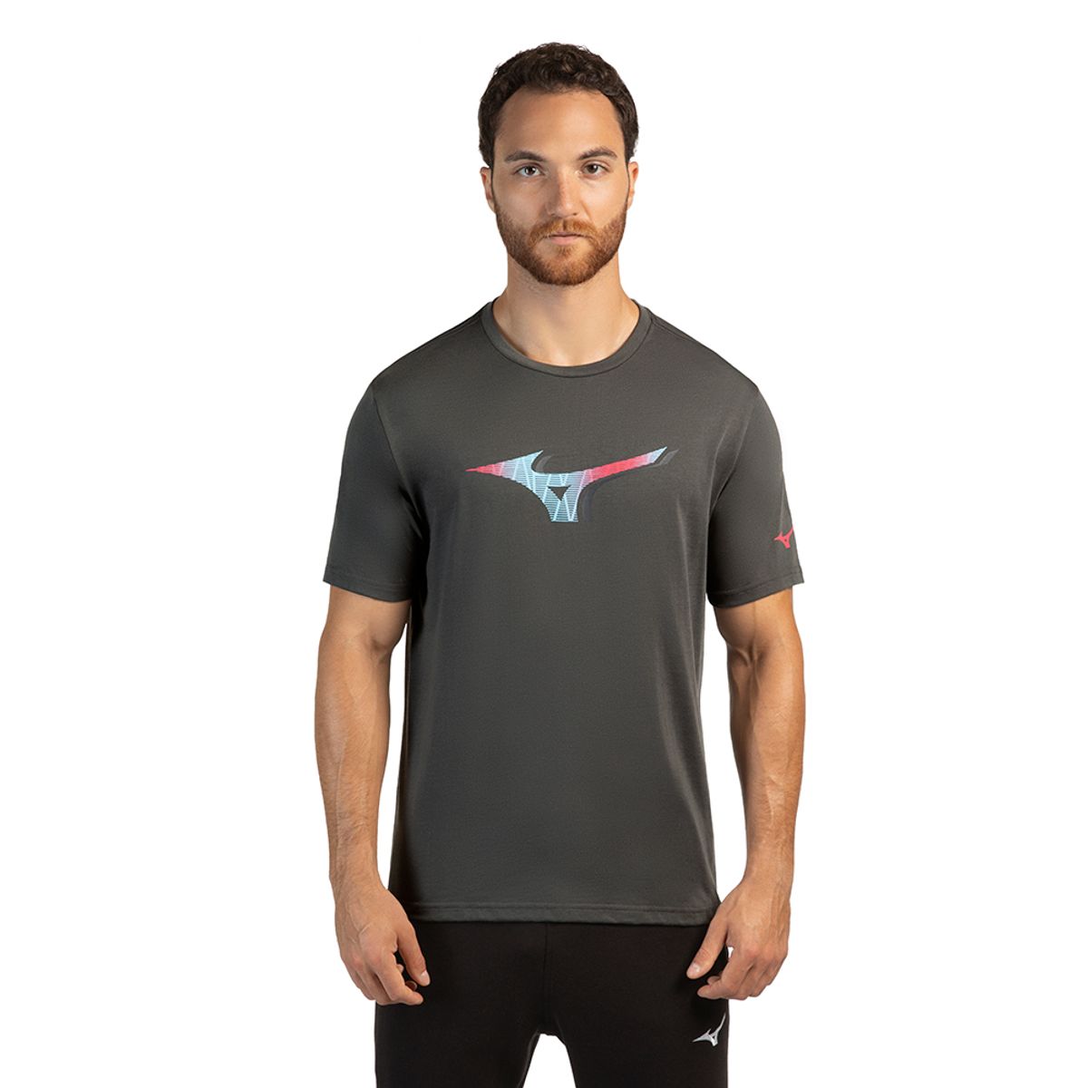 Camiseta Casual Masculina Mizuno Stamp P Cinza