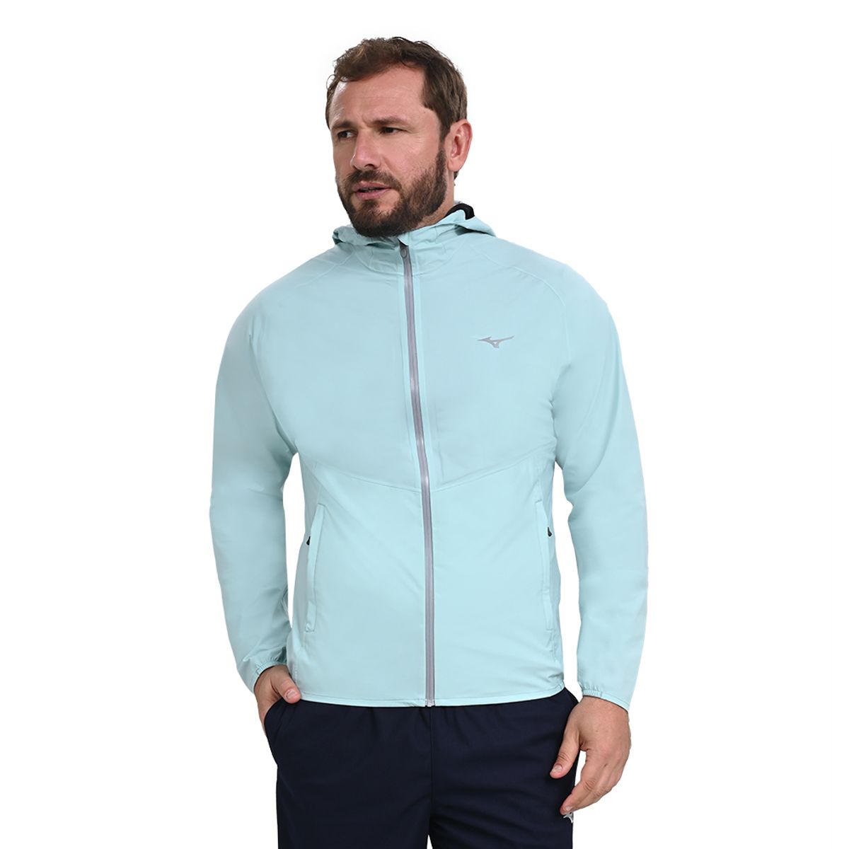 Jaqueta de Corrida Masculina Mizuno Waterproof 20K ER M Azul
