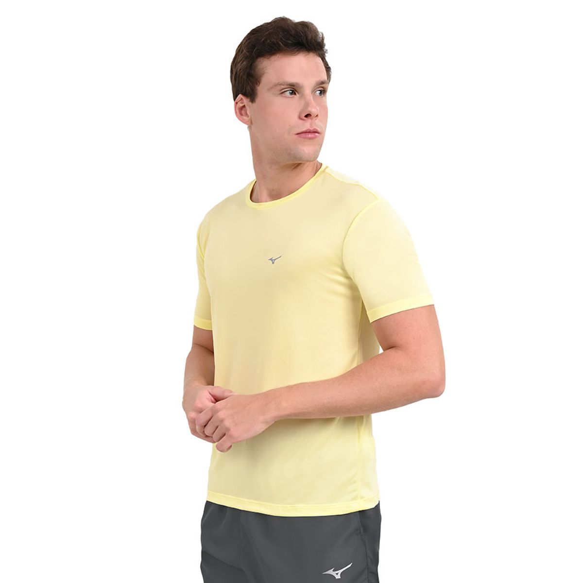 Camiseta de Corrida Masculina Mizuno Nirvana New GG Amarelo