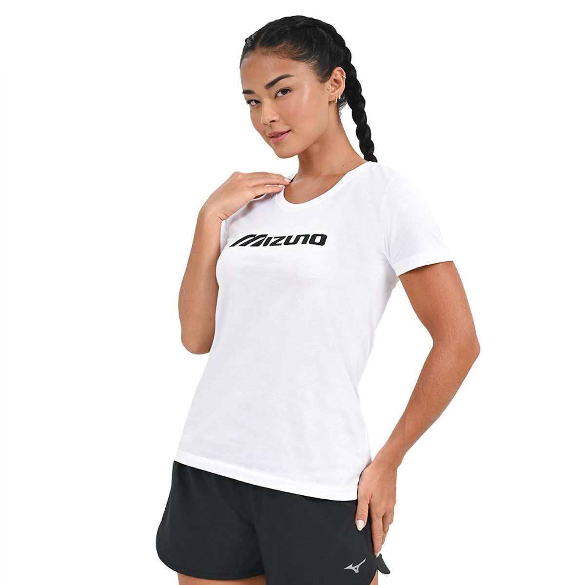 Camiseta Casual Feminina Mizuno Basic Run G Branco