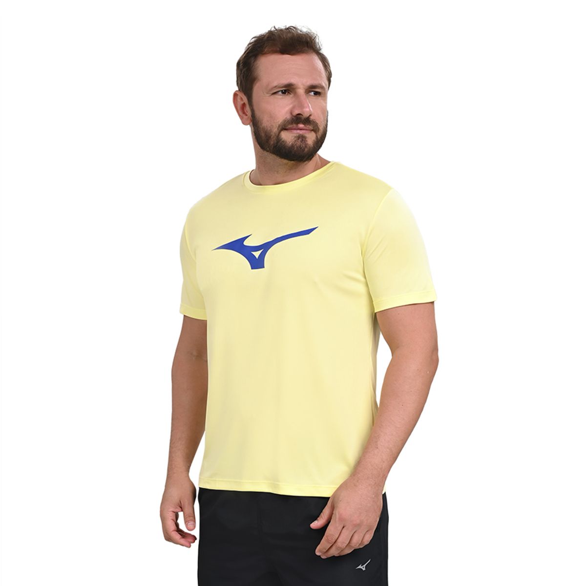 Camiseta de Treino Masculina Mizuno Run Spark P Amarelo