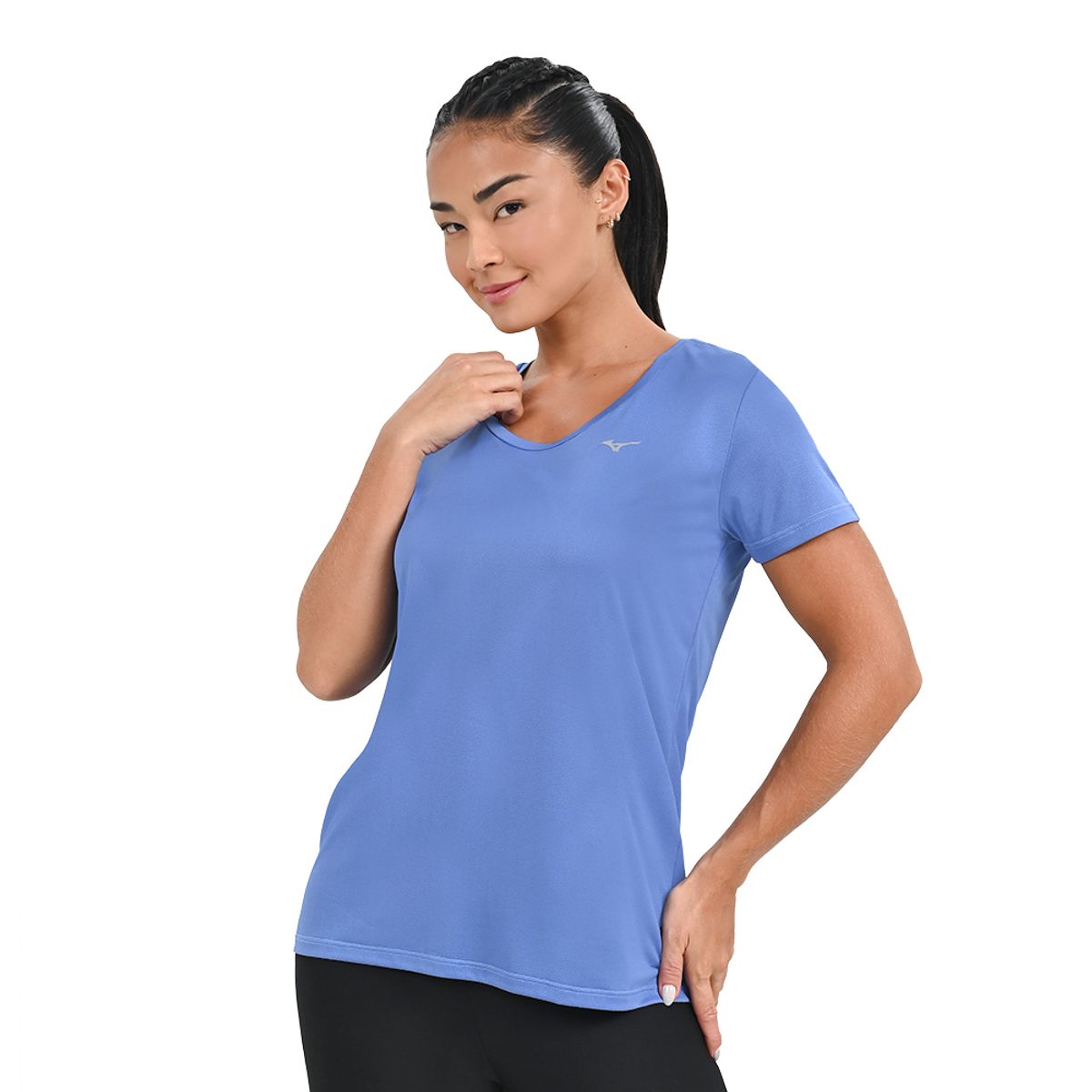 Camiseta de Corrida Feminina Mizuno Nirvana GG Azul