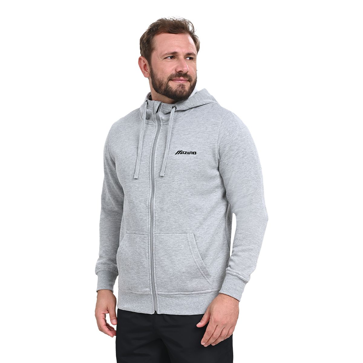Moletom Masculino Mizuno Zipper P Cinza