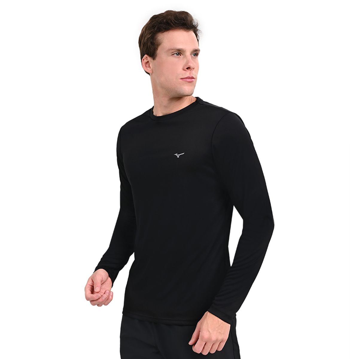 Camiseta Manga Longa de Treino Masculina Mizuno Energy GG Preto