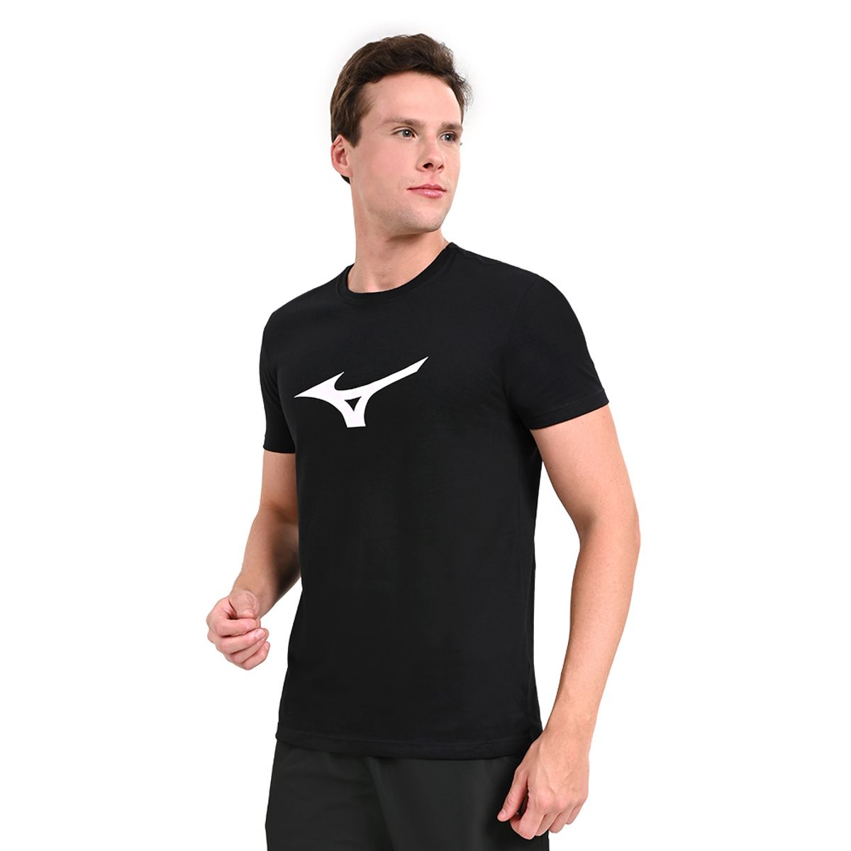 Camiseta Casual Masculina Mizuno Basic Big Logo 2 G Preto