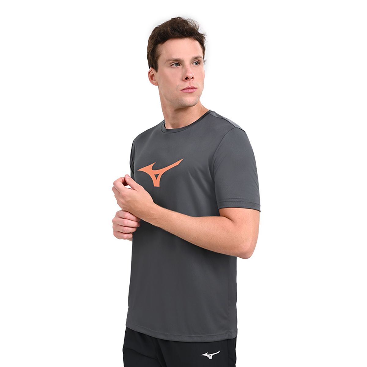 Camiseta de Treino Masculina Mizuno Run Spark GG Cinza