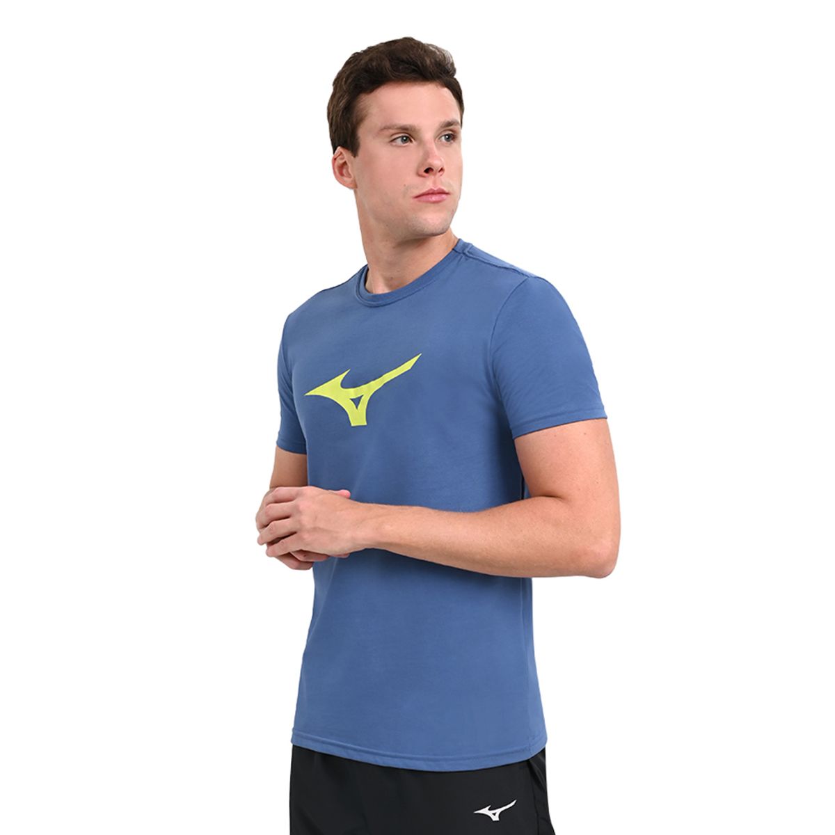 Camiseta Casual Masculina Mizuno Basic Big Logo P Azul