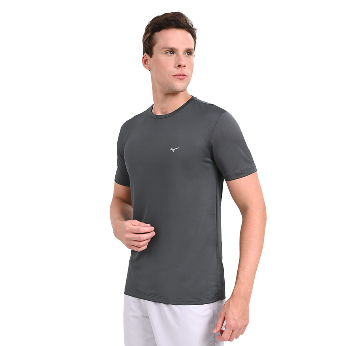 Camiseta de Corrida Masculina Mizuno Nirvana New GG Cinza