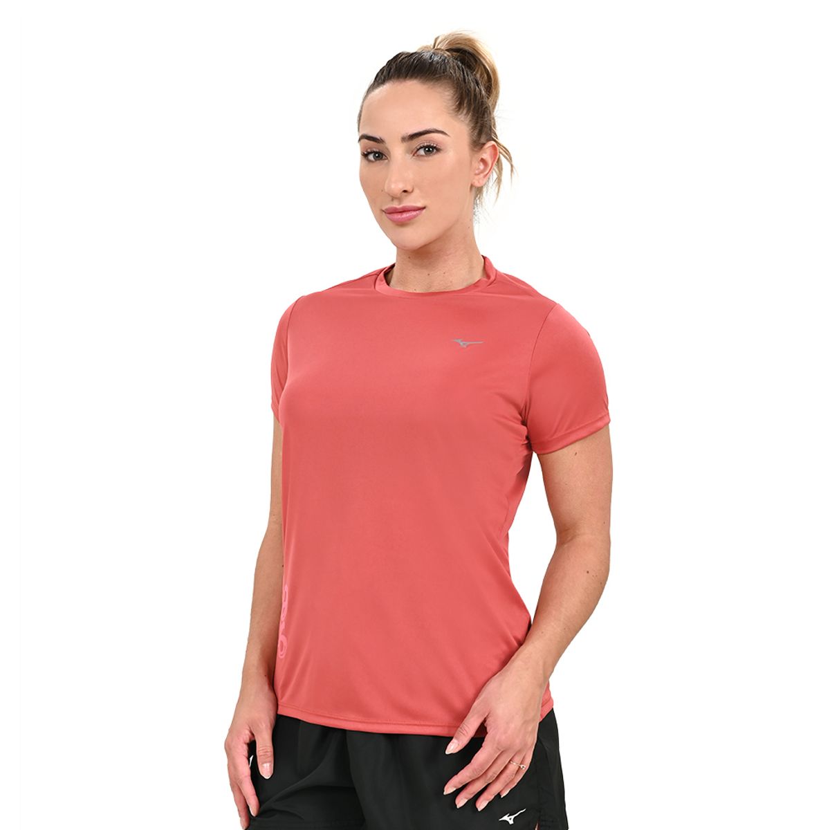 Camiseta de Treino Feminina Mizuno Energy Stamp GG Rosa