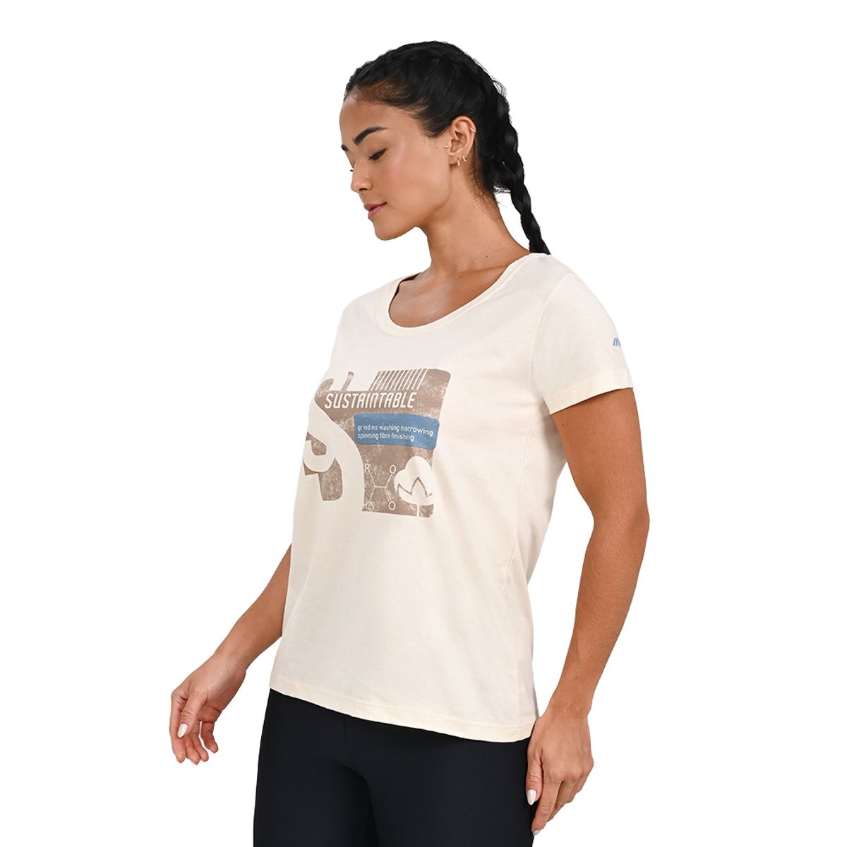 Camiseta Casual Feminina Mizuno Eco P Branco