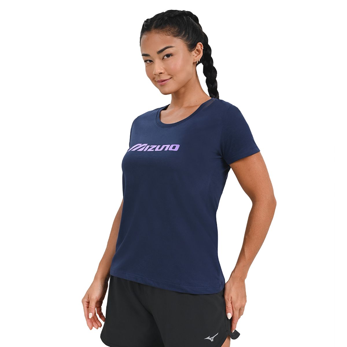 Camiseta Casual Feminina Mizuno Basic Run P Azul