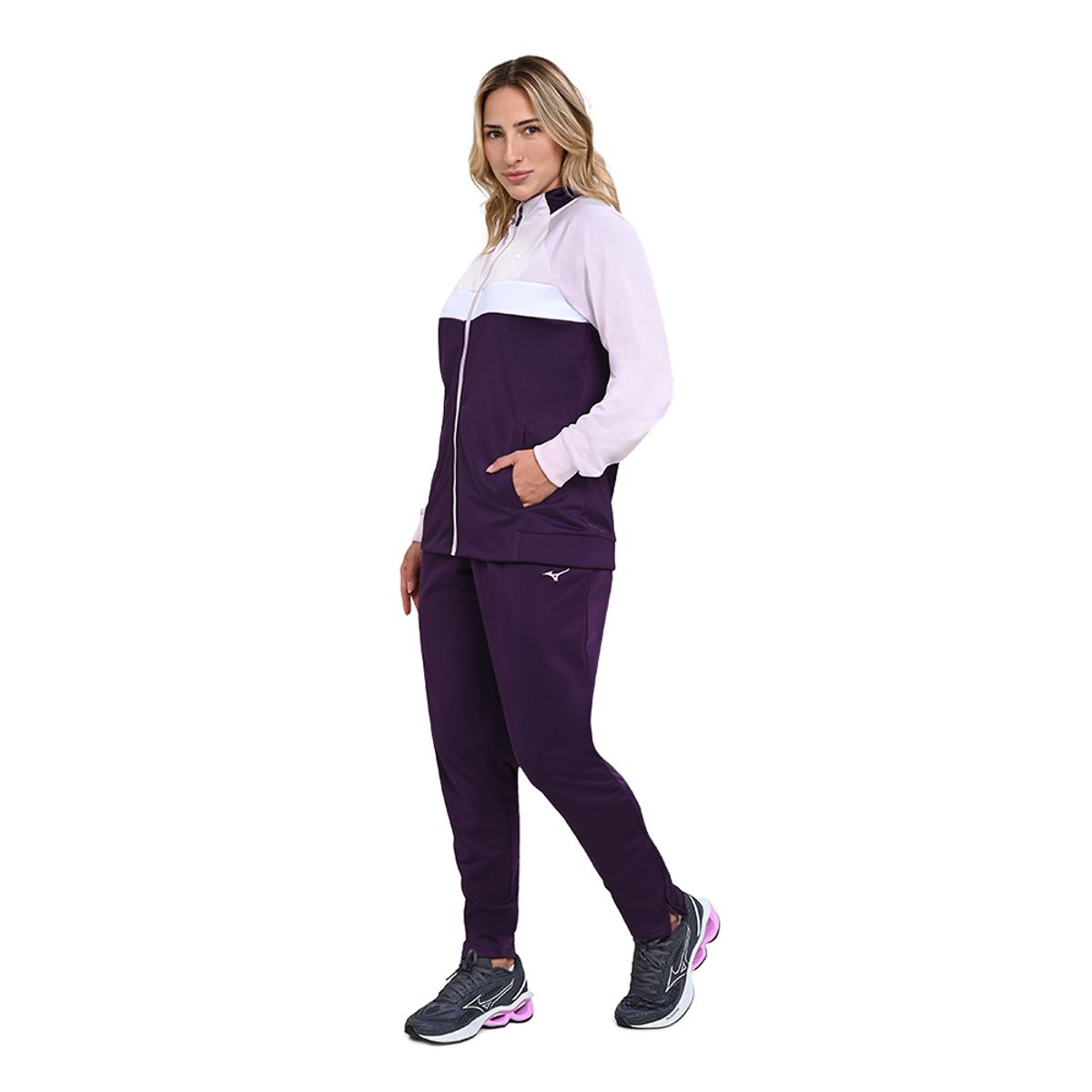 Conjunto de Agasalho de Treino Feminino Mizuno Root New M Roxo