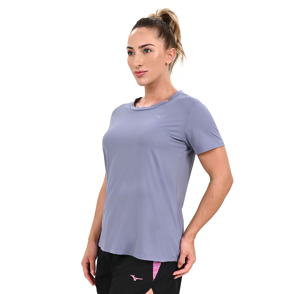 Camiseta de Corrida Feminina Mizuno Pro Uv M Roxo