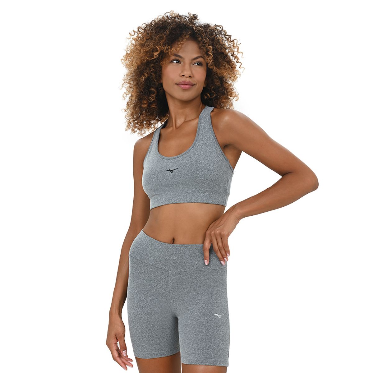 Top de Corrida Mizuno Essence Feminino M Cinza