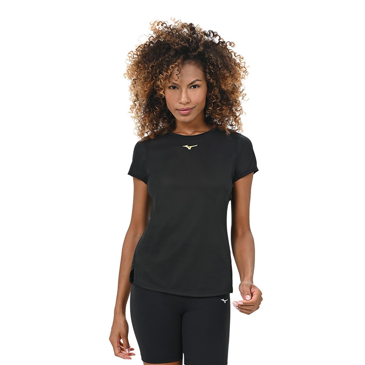 Camiseta de Treino Feminina Mizuno Dryaeroflow P Preto